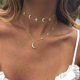Ethnic Moon Star Necklace