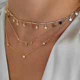 Rose Flower Layers Necklace