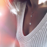 Rose Flower Layers Necklace