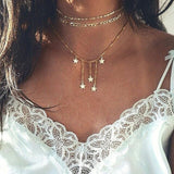 Rose Flower Layers Necklace
