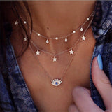 Rose Flower Layers Necklace